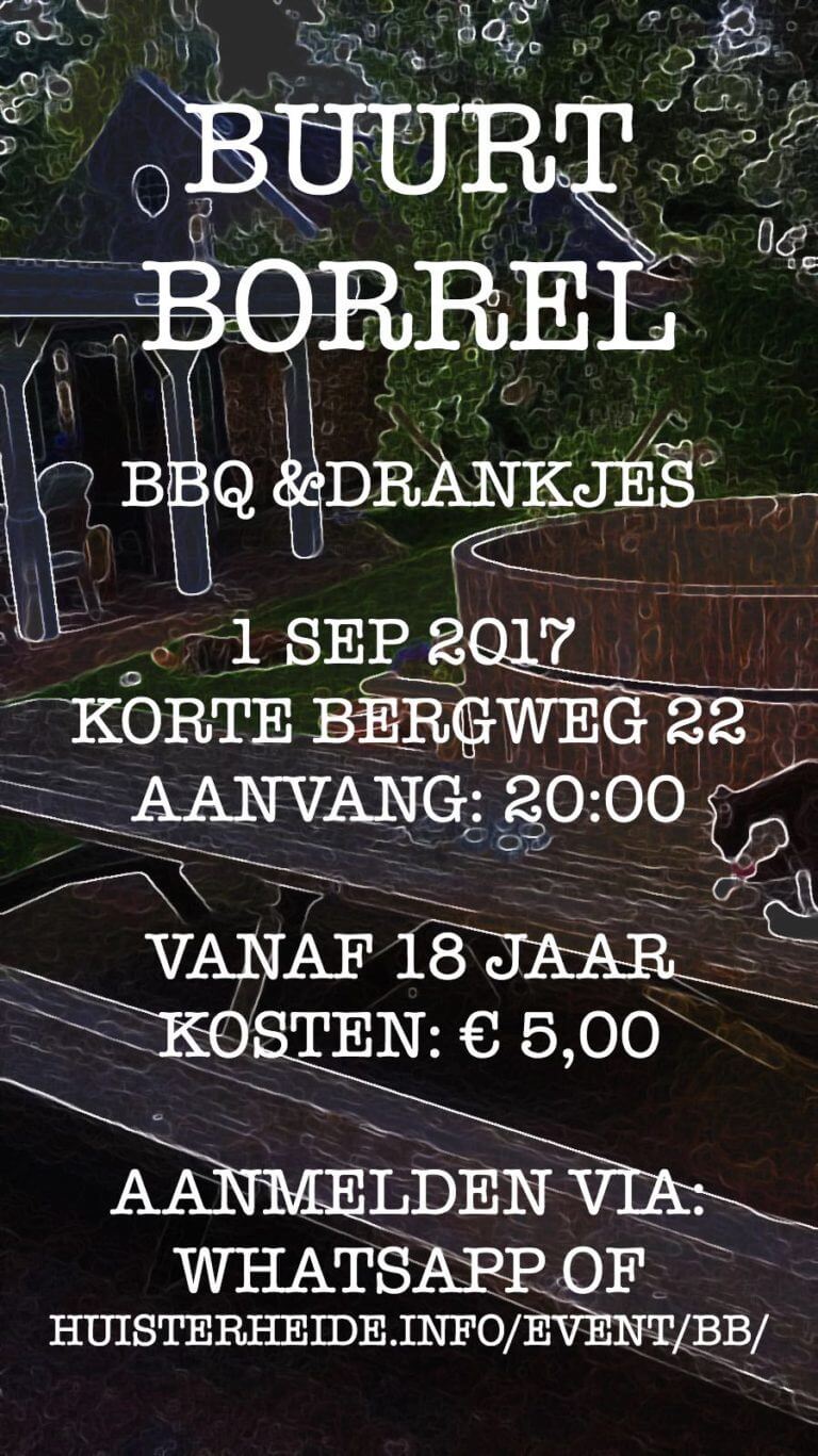 Buurtborrel 1 september is niet Ladies-Only